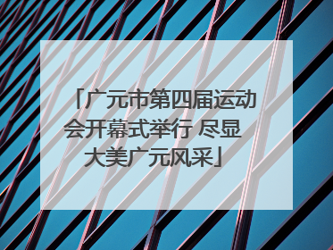 广元市第四届运动会开幕式举行 尽显大美广元风采