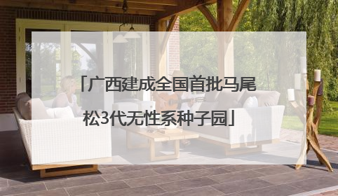 广西建成全国首批马尾松3代无性系种子园