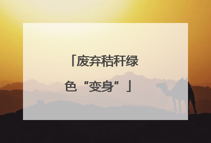 废弃秸秆绿色“变身”