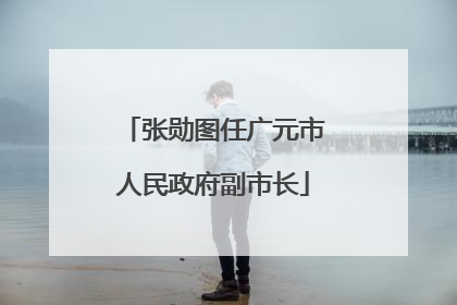 张勋图任广元市人民政府副市长