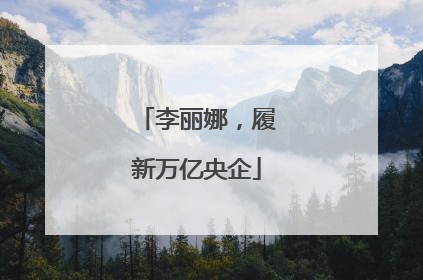 李丽娜，履新万亿央企