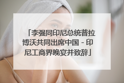 李强同印尼总统普拉博沃共同出席中国－印尼工商界晚宴并致辞