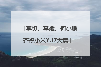 李想、李斌、何小鹏齐祝小米YU7大卖