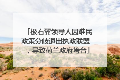 极右翼领导人因难民政策分歧退出执政联盟，导致荷兰政府垮台