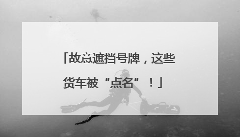 故意遮挡号牌，这些货车被“点名”！