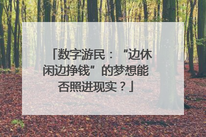数字游民：“边休闲边挣钱”的梦想能否照进现实？