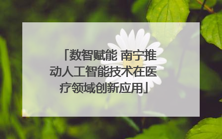 数智赋能 南宁推动人工智能技术在医疗领域创新应用