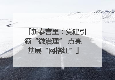新泰宫里：党建引领“微治理” 点亮基层“网格红”