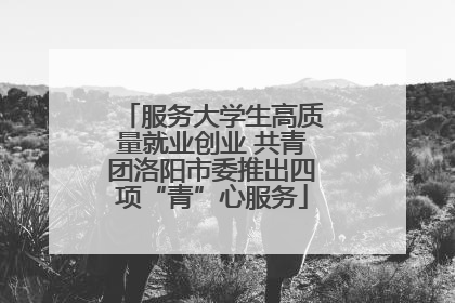 服务大学生高质量就业创业 共青团洛阳市委推出四项“青”心服务