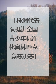 株洲代表队挺进全国青少年标准化奥林匹克竞赛决赛
