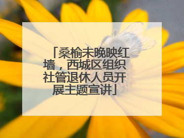 桑榆未晚映红墙，西城区组织社管退休人员开展主题宣讲