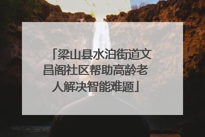 梁山县水泊街道文昌阁社区帮助高龄老人解决智能难题