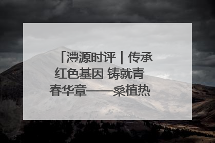 澧源时评｜传承红色基因 铸就青春华章——桑植热土上的青春长征