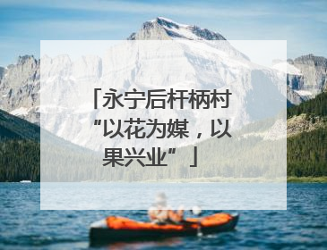 永宁后杆柄村“以花为媒，以果兴业”