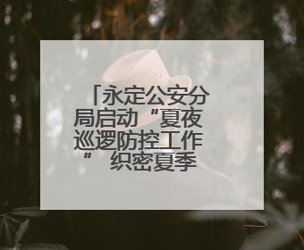 永定公安分局启动“夏夜巡逻防控工作” 织密夏季治安防护网