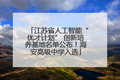 江苏省人工智能“优才计划” 创新培养基地名单公布！海安高级中学入选