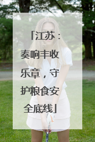 江苏：奏响丰收乐章，守护粮食安全底线