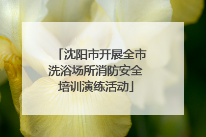 沈阳市开展全市洗浴场所消防安全培训演练活动