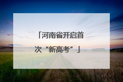 河南省开启首次“新高考”