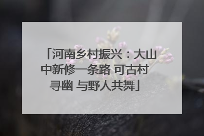 河南乡村振兴：大山中新修一条路 可古村寻幽 与野人共舞