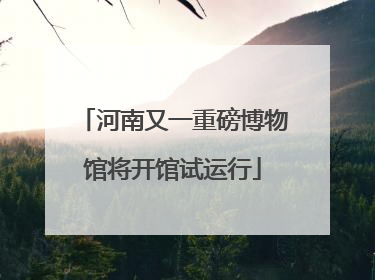 河南又一重磅博物馆将开馆试运行
