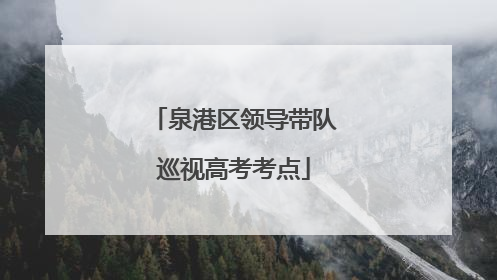 泉港区领导带队巡视高考考点