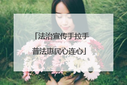 法治宣传手拉手 普法惠民心连心