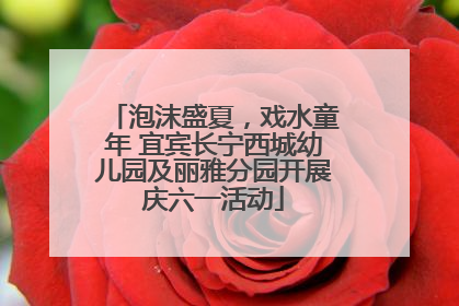 泡沫盛夏，戏水童年 宜宾长宁西城幼儿园及丽雅分园开展庆六一活动