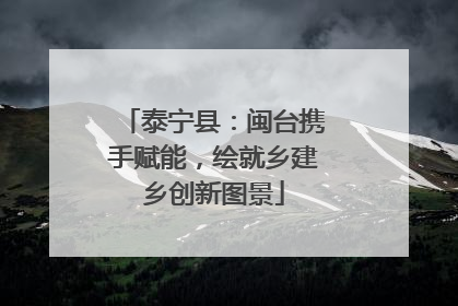 泰宁县：闽台携手赋能，绘就乡建乡创新图景