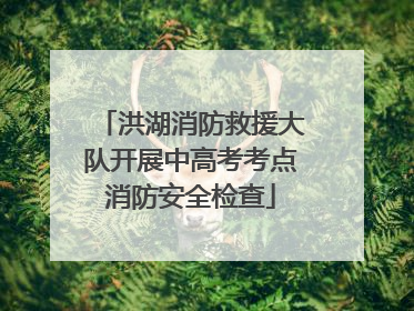 洪湖消防救援大队开展中高考考点消防安全检查