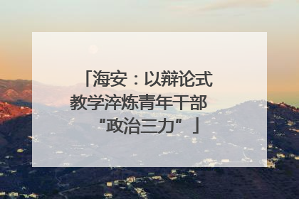 海安：以辩论式教学淬炼青年干部“政治三力”