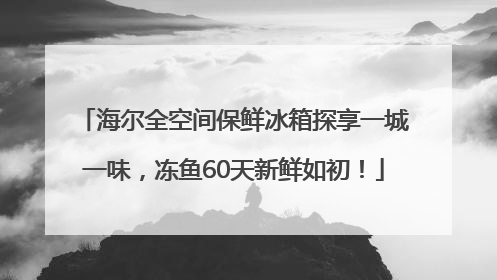 海尔全空间保鲜冰箱探享一城一味，冻鱼60天新鲜如初！