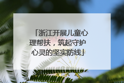 浙江开展儿童心理帮扶，筑起守护心灵的坚实防线