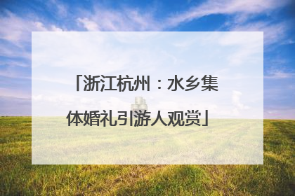 浙江杭州：水乡集体婚礼引游人观赏