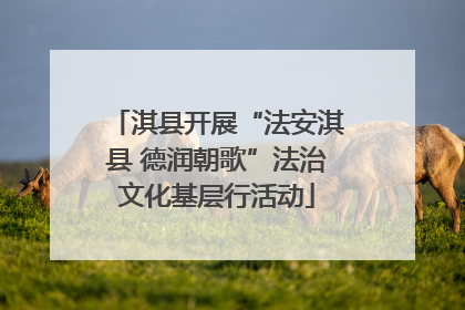 淇县开展“法安淇县 德润朝歌”法治文化基层行活动