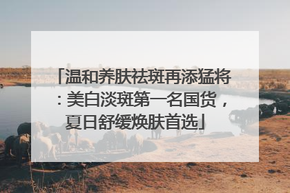 温和养肤祛斑再添猛将：美白淡斑第一名国货，夏日舒缓焕肤首选