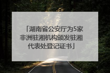 湖南省公安厅为5家非洲驻湘机构颁发驻湘代表处登记证书