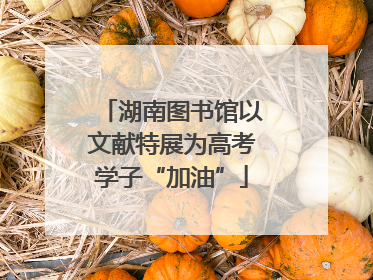 湖南图书馆以文献特展为高考学子“加油”