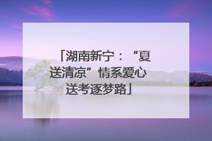 湖南新宁：“夏送清凉”情系爱心送考逐梦路