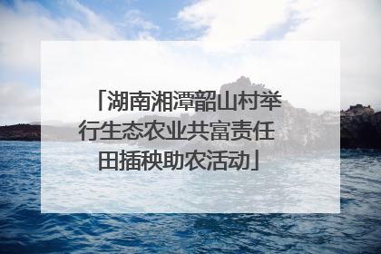湖南湘潭韶山村举行生态农业共富责任田插秧助农活动