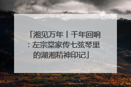 湘见万年丨千年回响：左宗棠家传七弦琴里的湖湘精神印记