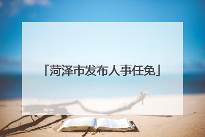 菏泽市发布人事任免