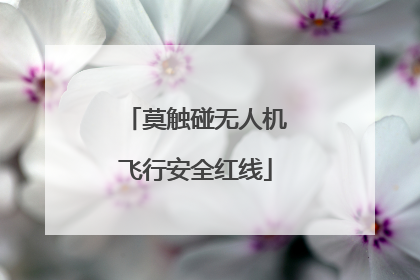 莫触碰无人机飞行安全红线