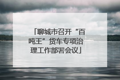 聊城市召开“百吨王”货车专项治理工作部署会议