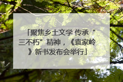 聚焦乡土文学 传承“三不朽”精神，《袁家岭》新书发布会举行
