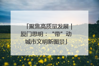 聚焦高质量发展｜厦门思明：“带”动城市文明新图景