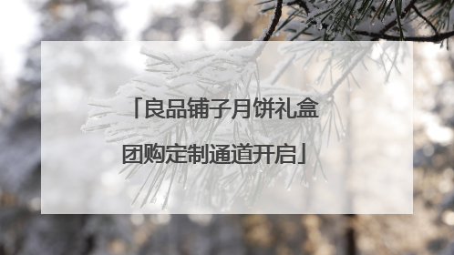 良品铺子月饼礼盒团购定制通道开启
