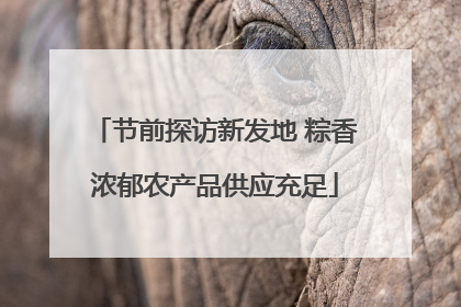 节前探访新发地 粽香浓郁农产品供应充足