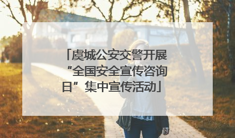虞城公安交警开展“全国安全宣传咨询日”集中宣传活动