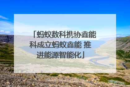 蚂蚁数科携协鑫能科成立蚂蚁鑫能 推进能源智能化